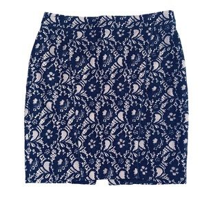 Express black lace overlay pencil skirt